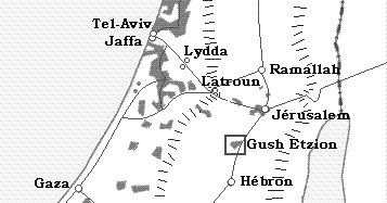 Location of Gush Etzion